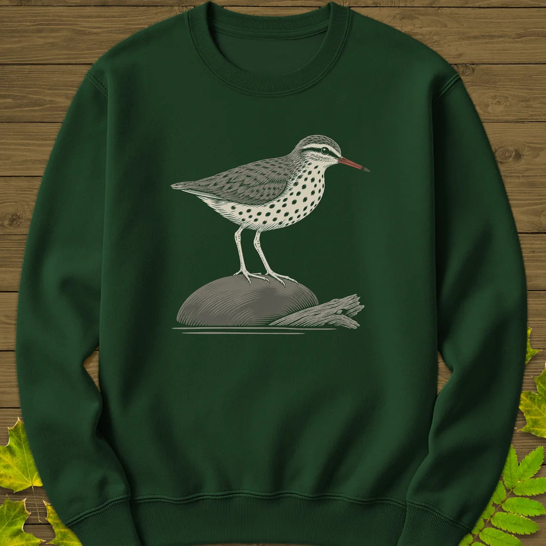 Shoreline Spots Sweatshirt in Forest Green