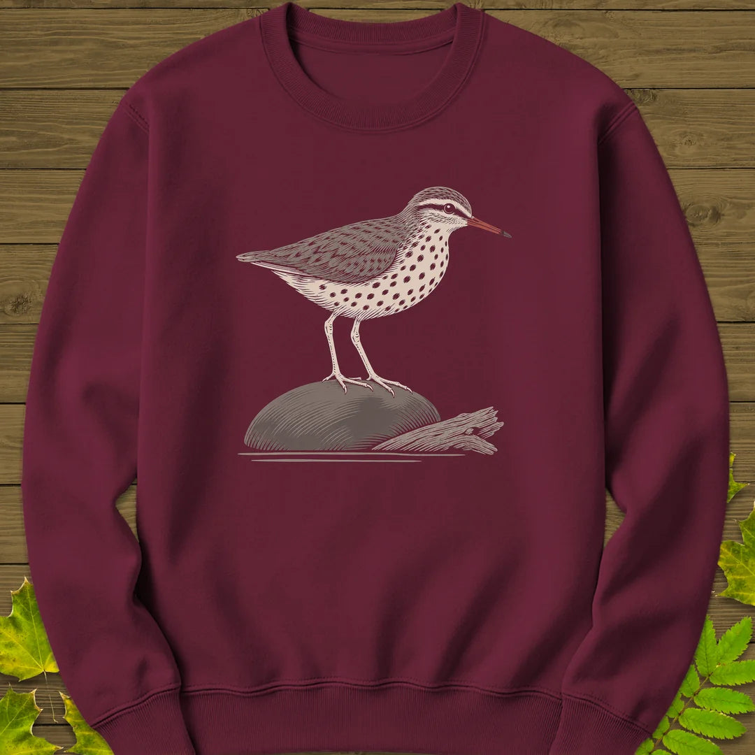 Shoreline Spots Sweatshirt in Maroon