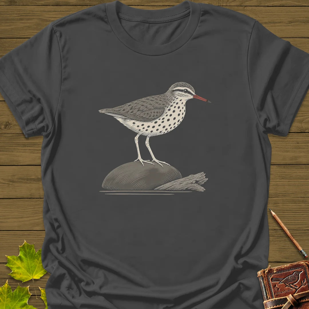 Shoreline Spots T-Shirt in Charcoal