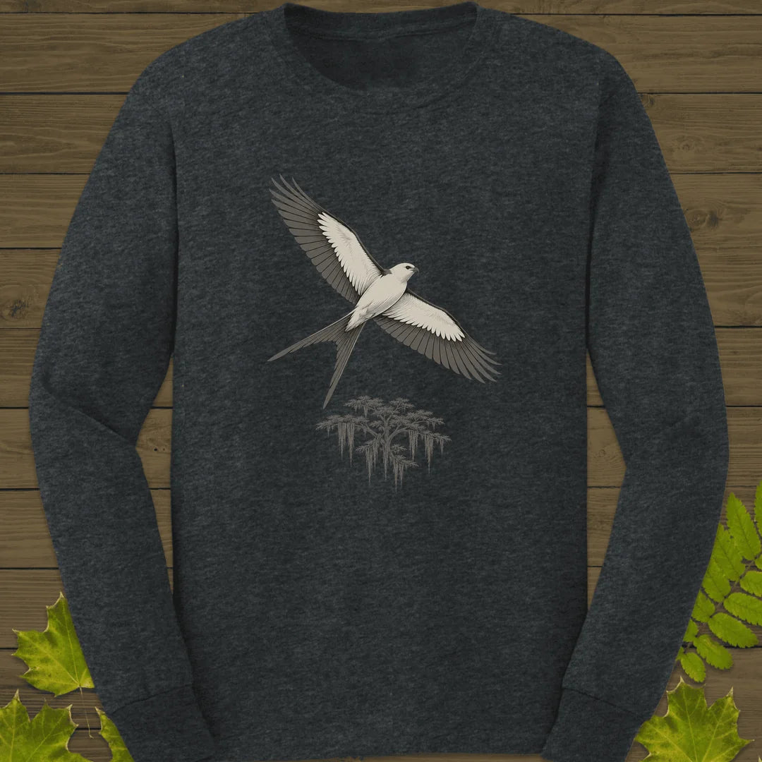 Kite Over Cypress Long Sleeve in Dark Heather