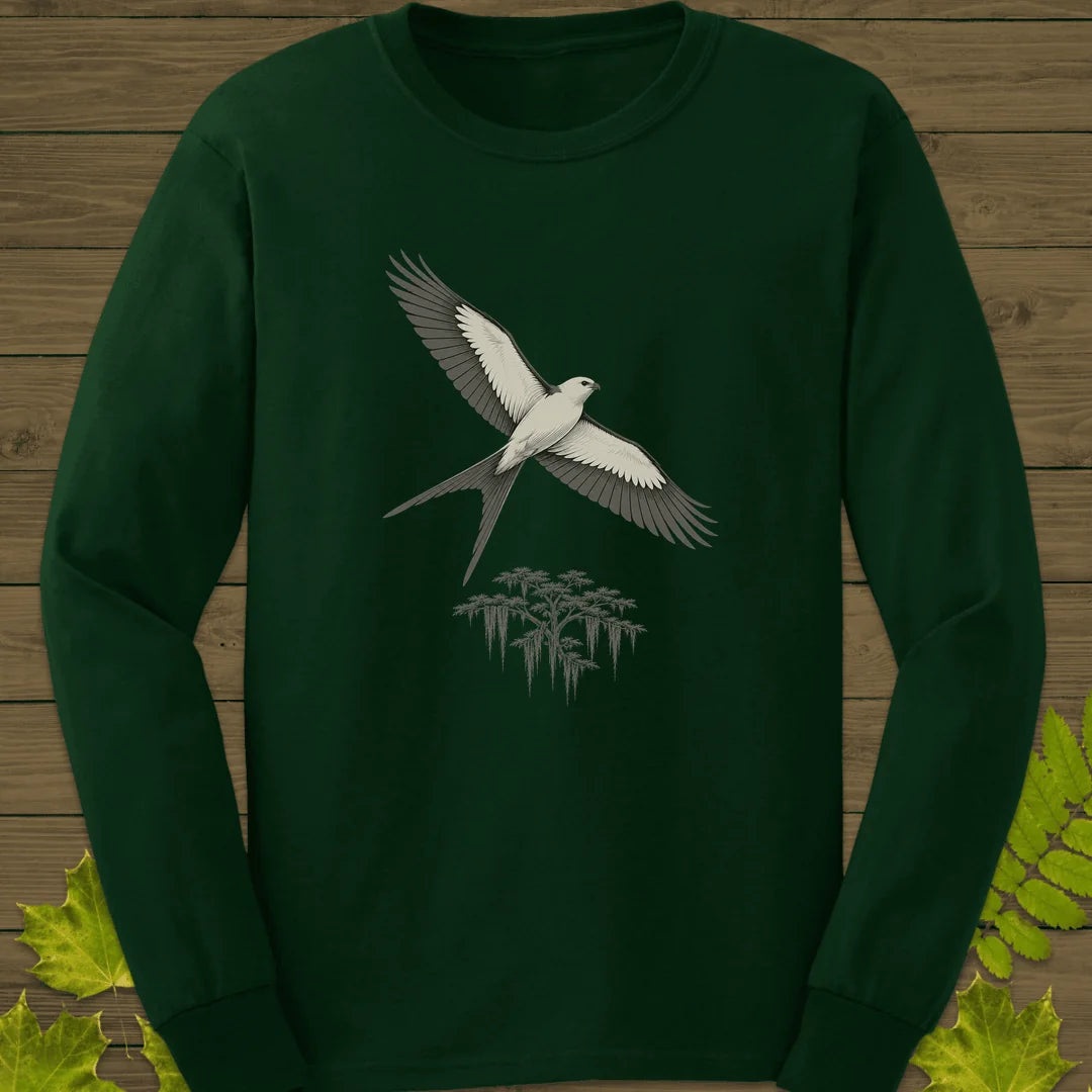 Kite Over Cypress Long Sleeve in Forest Green
