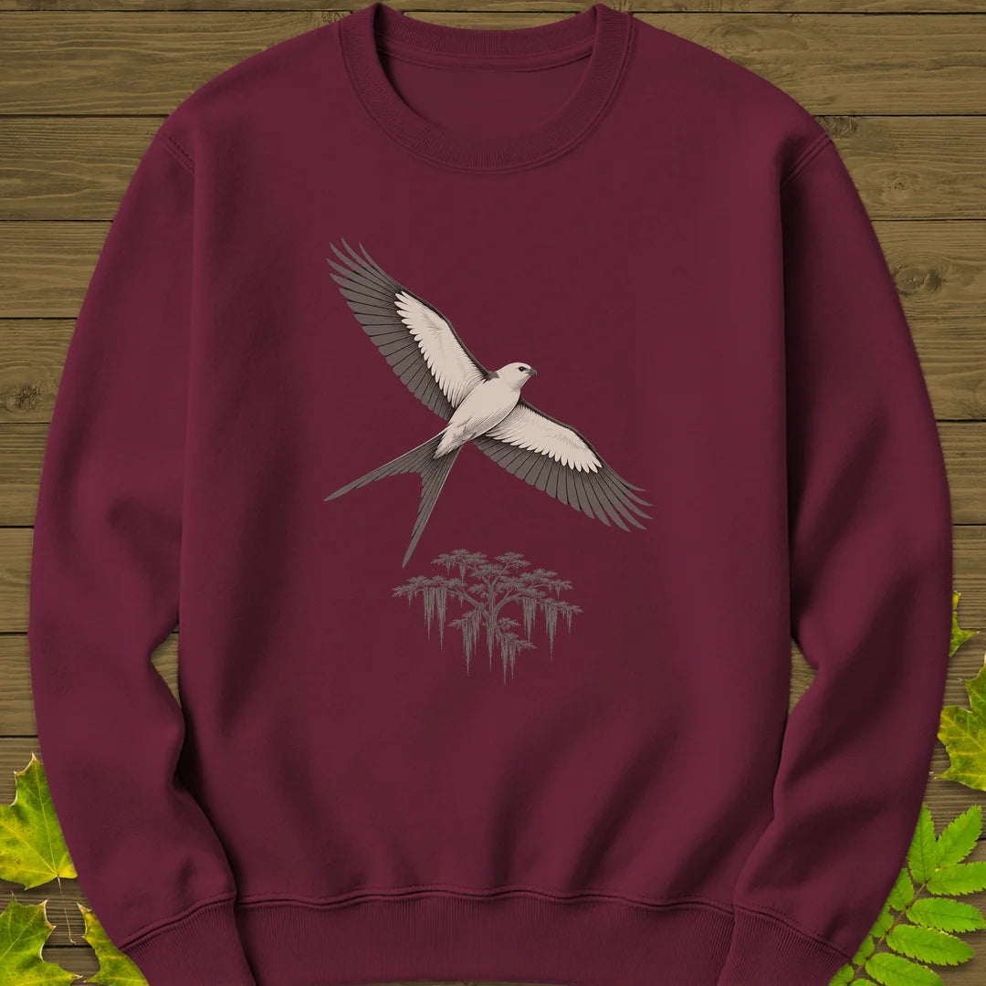 Kite Over Cypress Sweatshirt in Maroon