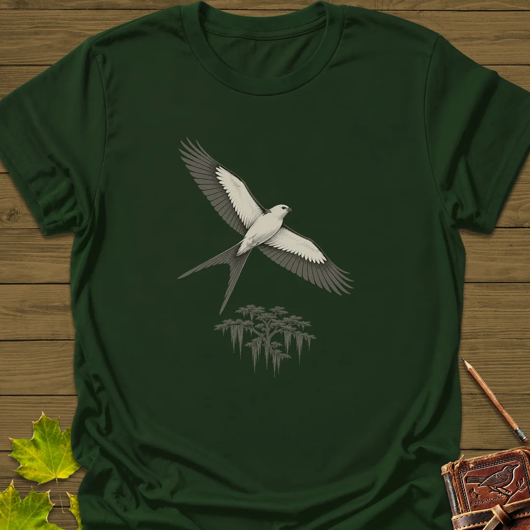 Kite Over Cypress T-Shirt in Forest Green