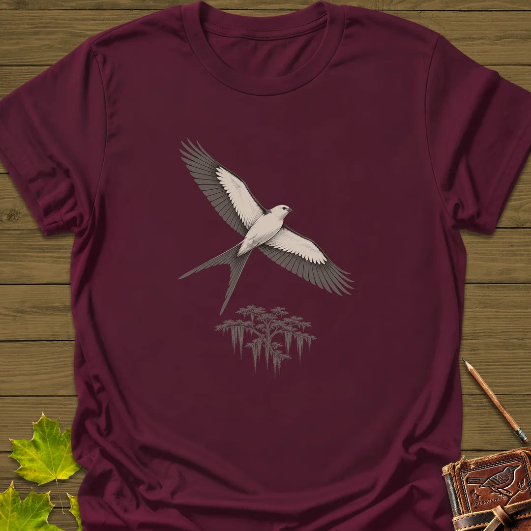Kite Over Cypress T-Shirt in Maroon
