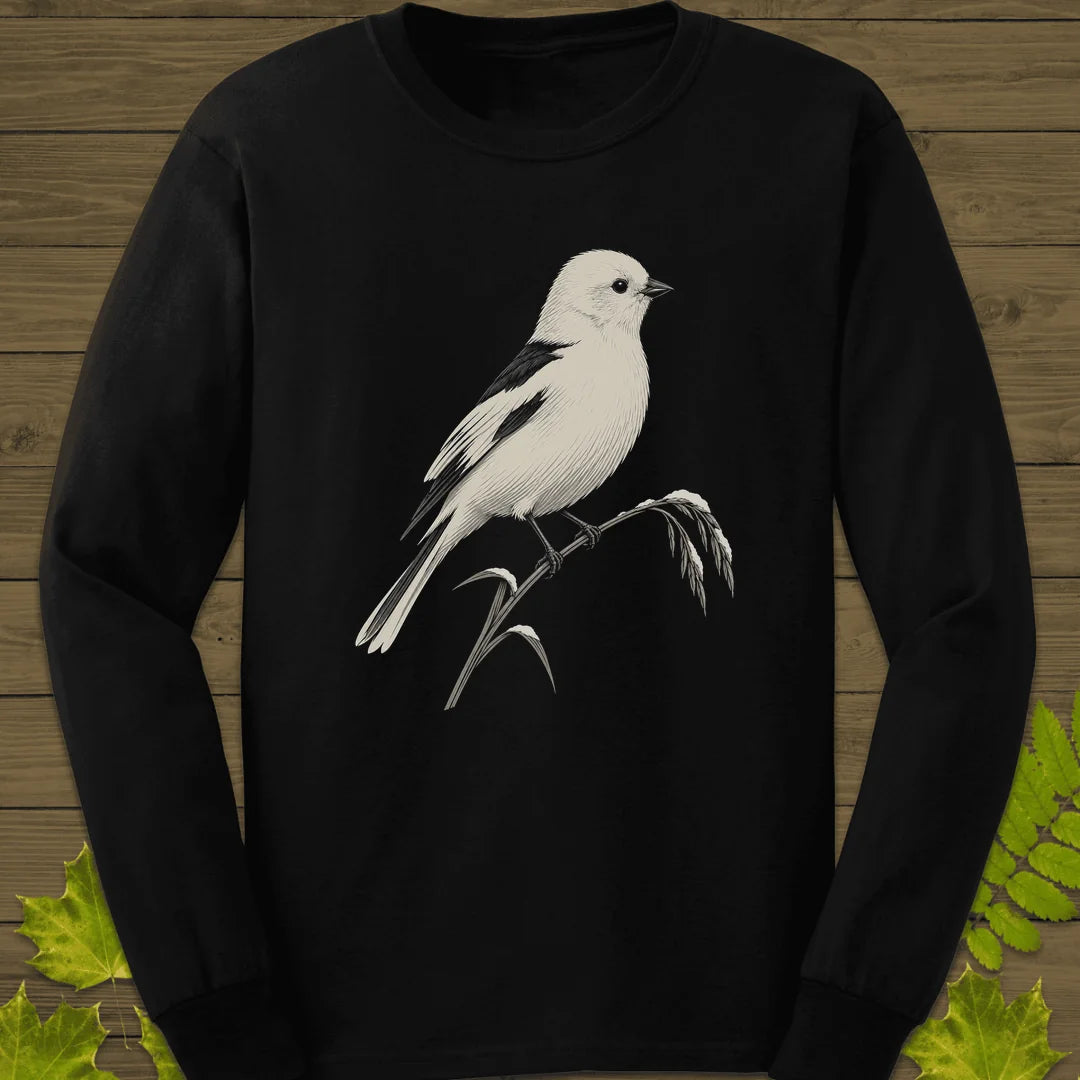 Snow Bunting Perch Long Sleeve in Black