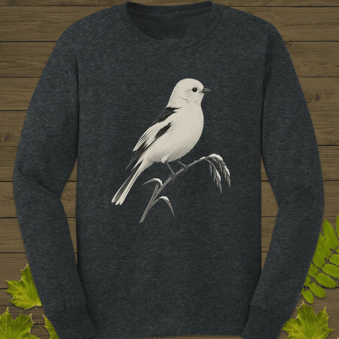 Snow Bunting Perch Long Sleeve in Dark Heather