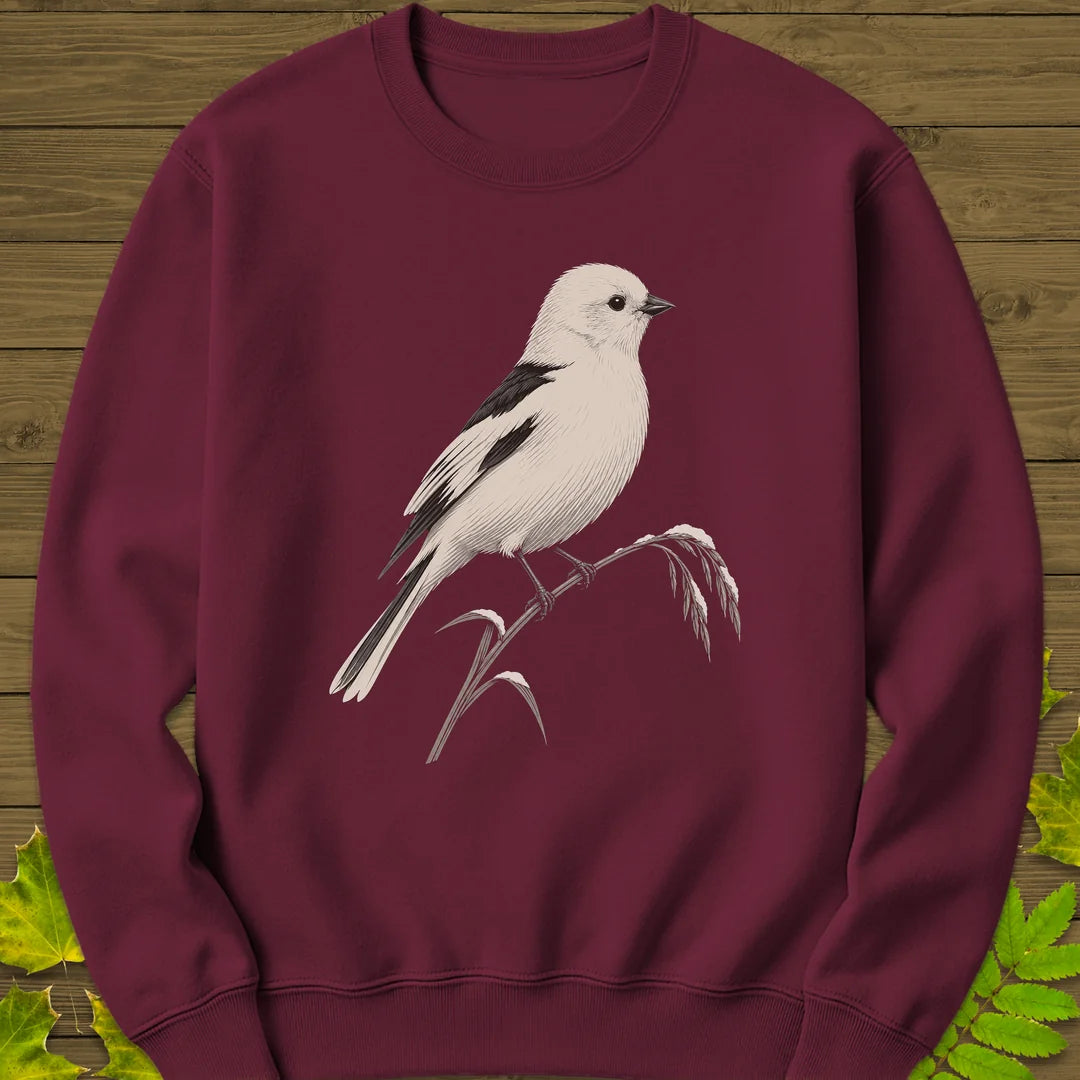 Snow Bunting Perch Sweatshirt in Maroon