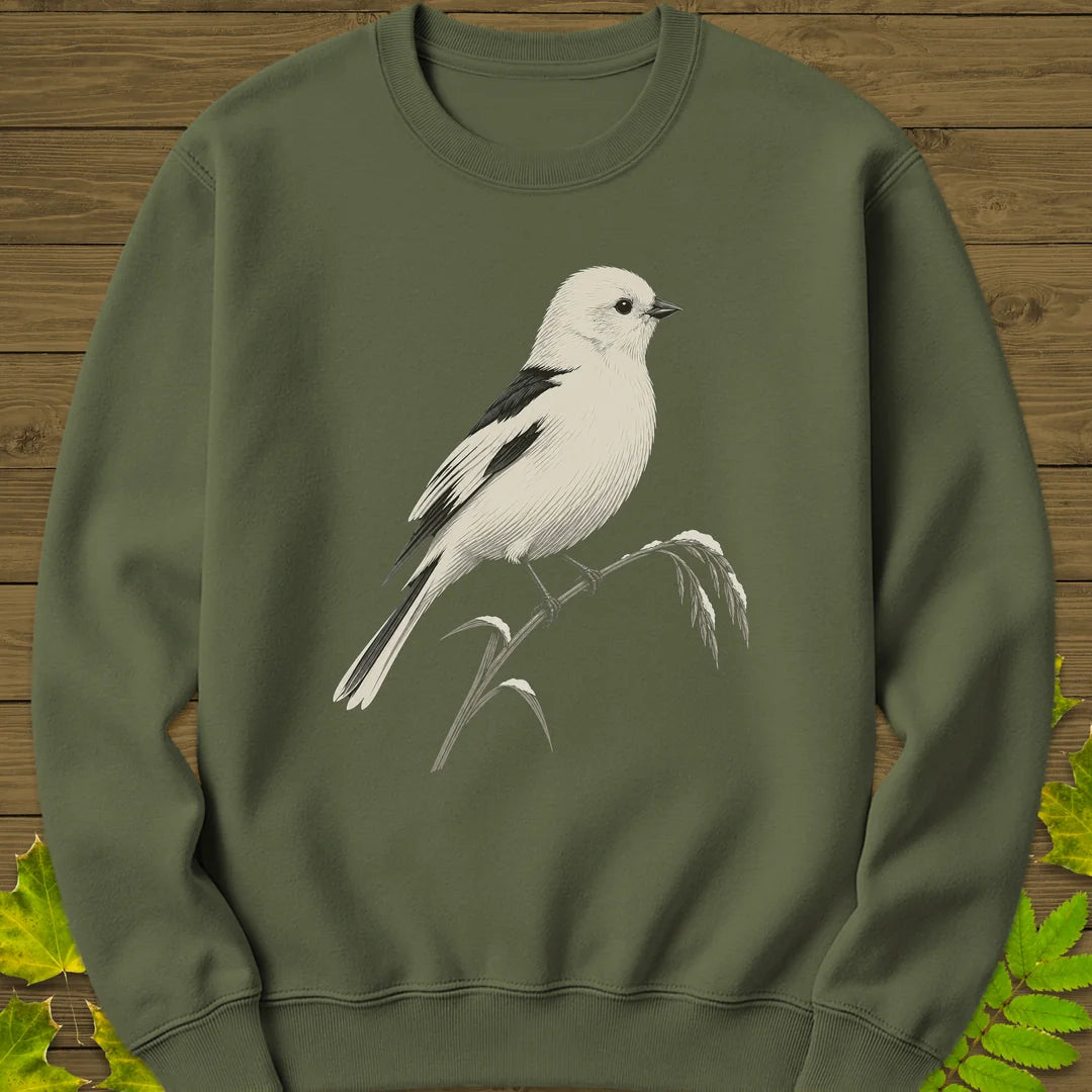 Snow Bunting Perch Sweatshirt in Military Green