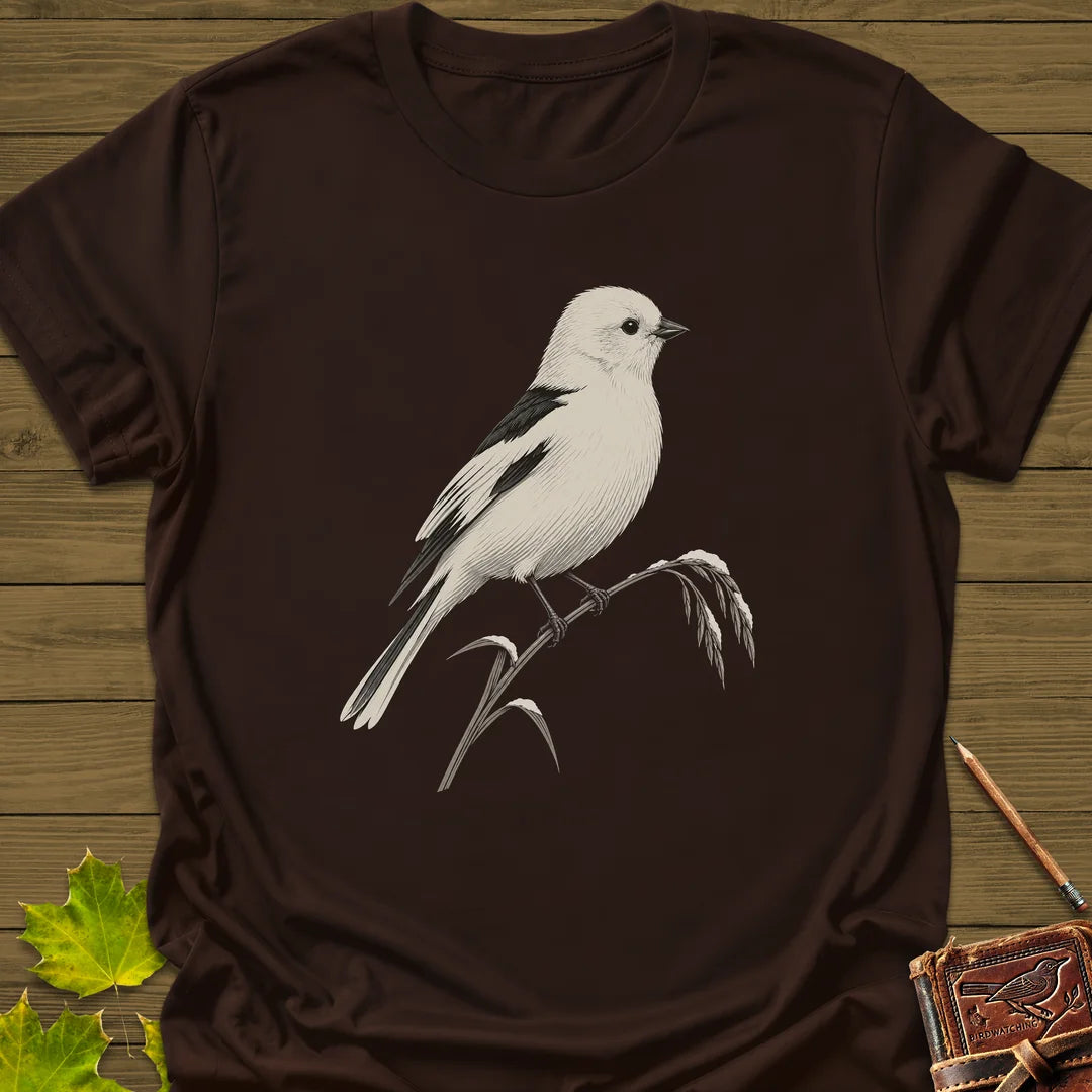 Snow Bunting Perch T-Shirt in Dark Chocolate