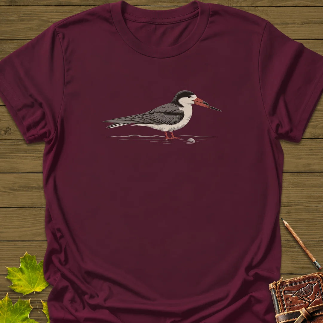 Skimmer Shore T-Shirt in Maroon