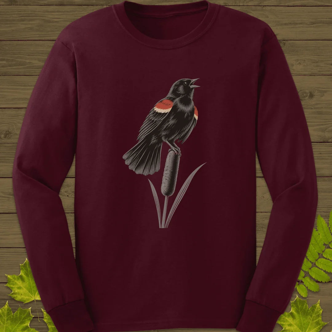 Cattail Song Long Sleeve in Maroon
