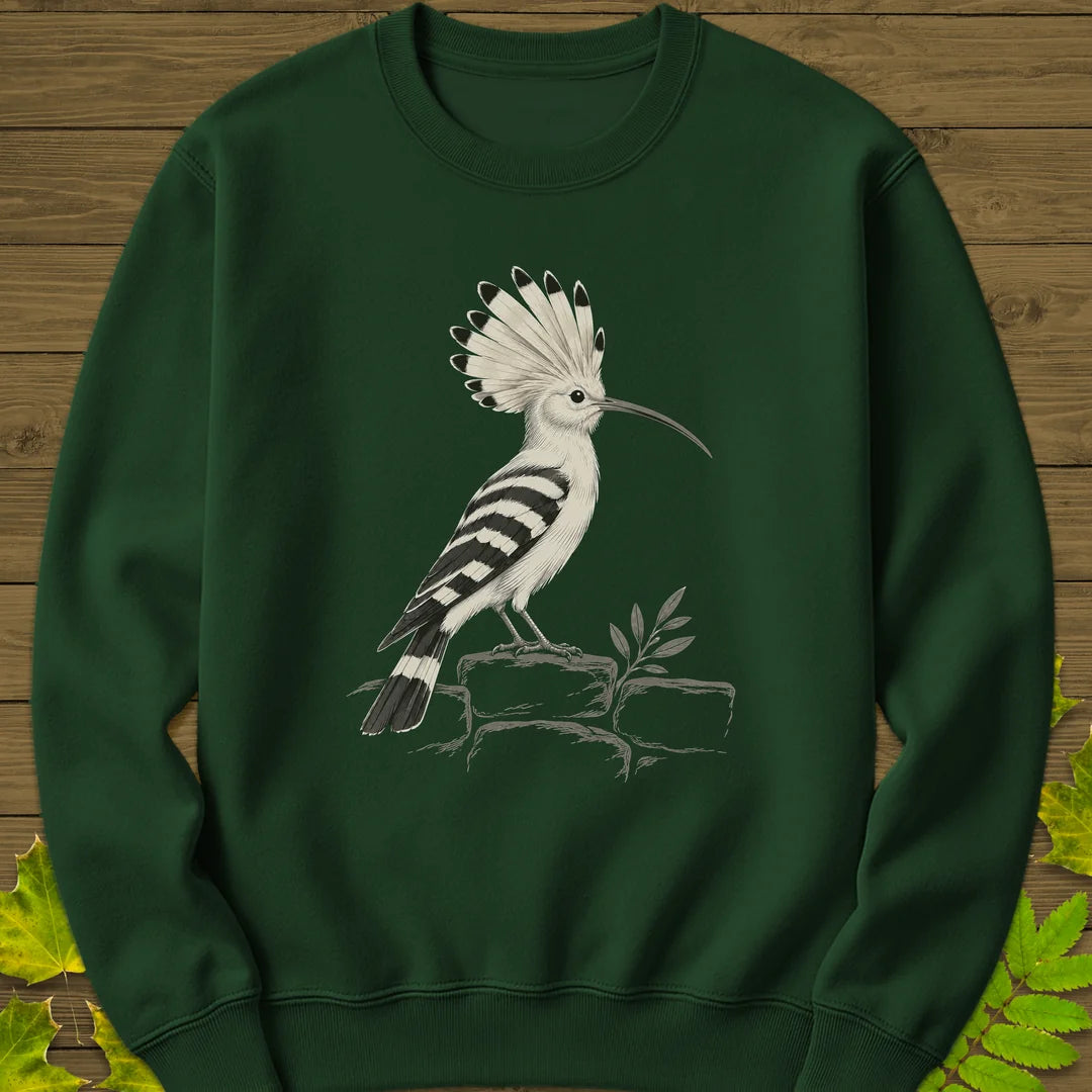 Hoopoe Crest Sweatshirt in Forest Green