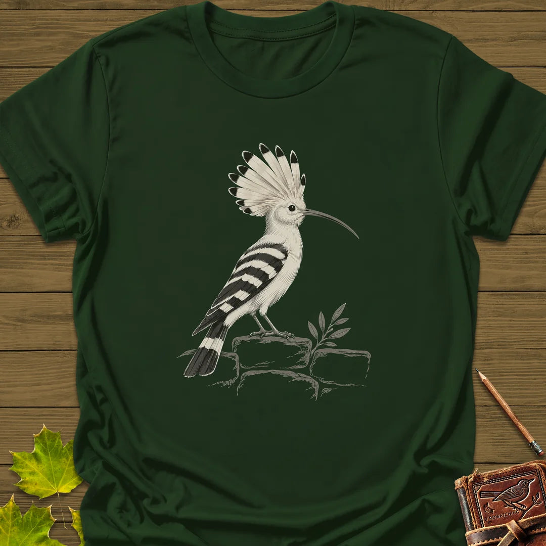 Hoopoe Crest T-Shirt in Forest Green