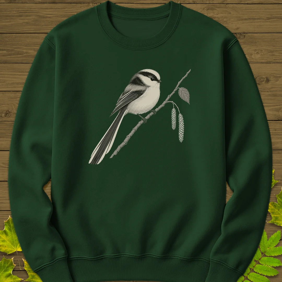 Birch Perch Sweatshirt in Forest Green