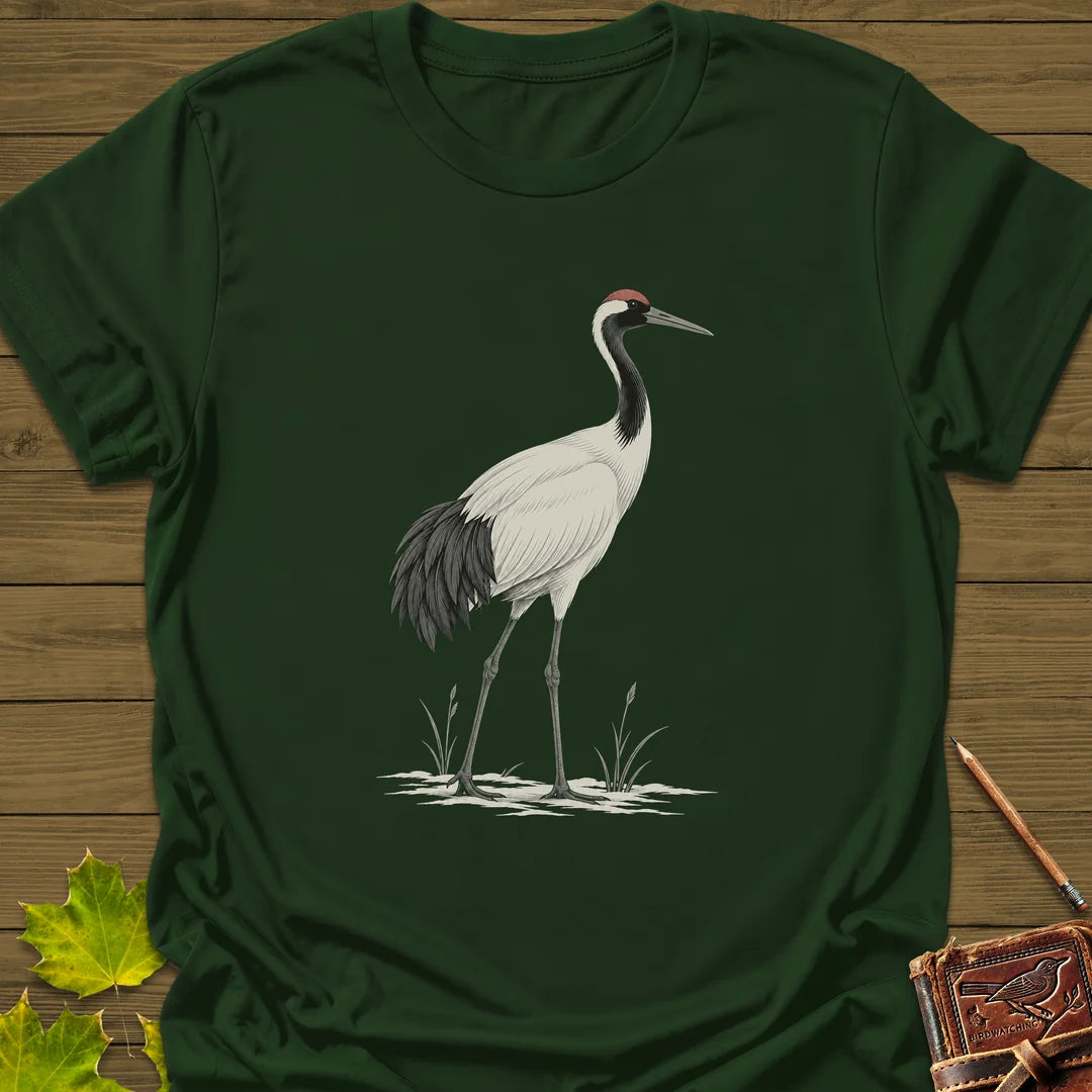 Reed Crane T-Shirt in Forest Green