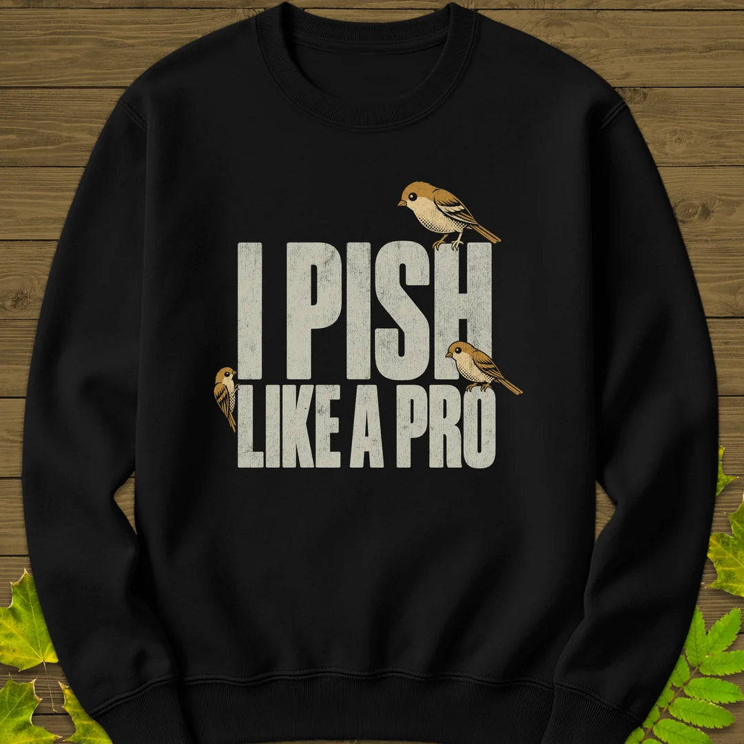 Pish Like A Pro Sweatshirt in Black
