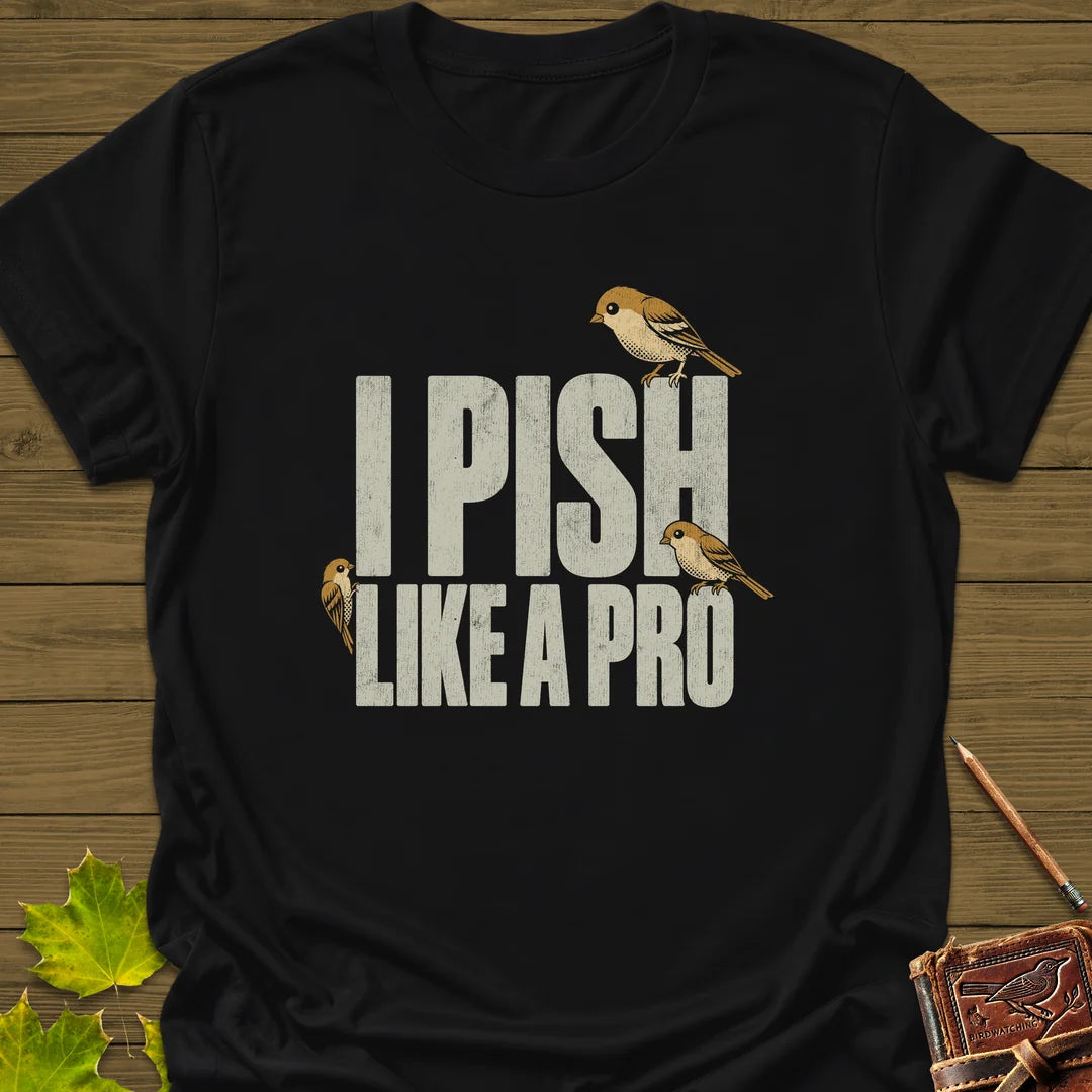 Pish Like A Pro T-Shirt in Black