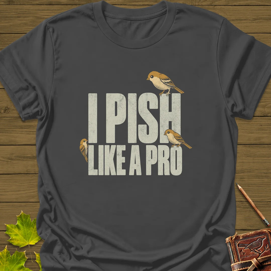 Pish Like A Pro T-Shirt in Charcoal