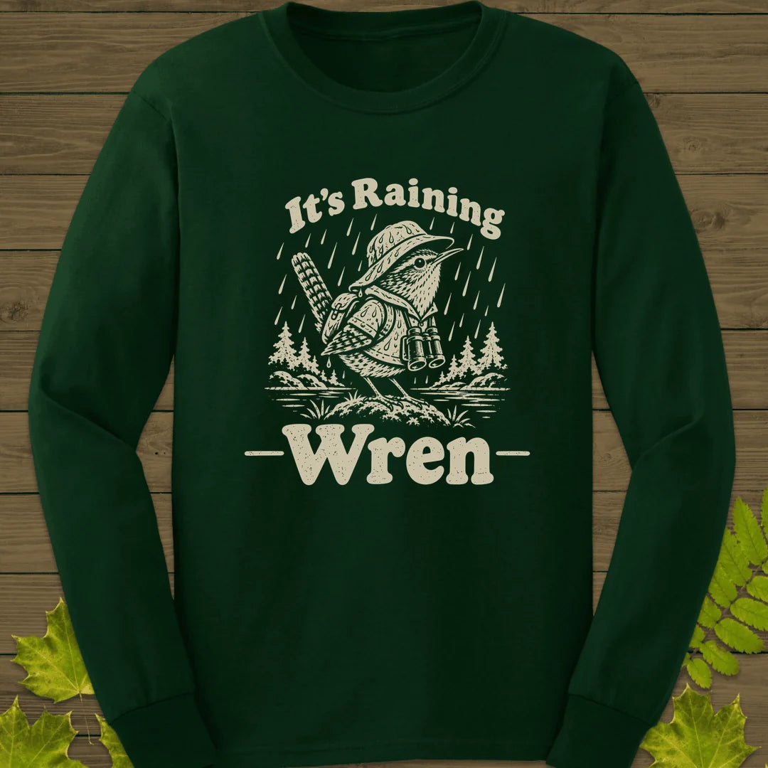 Raining Wren Long Sleeve in Forest Green