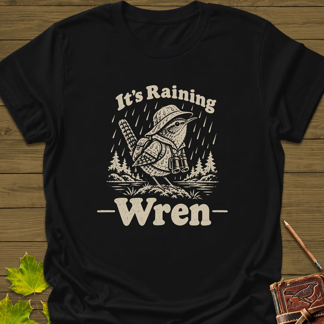 Raining Wren T-Shirt in Black