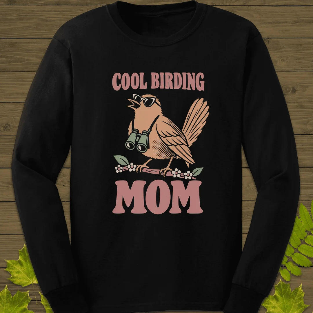Cool Bird Mom Long Sleeve in Black