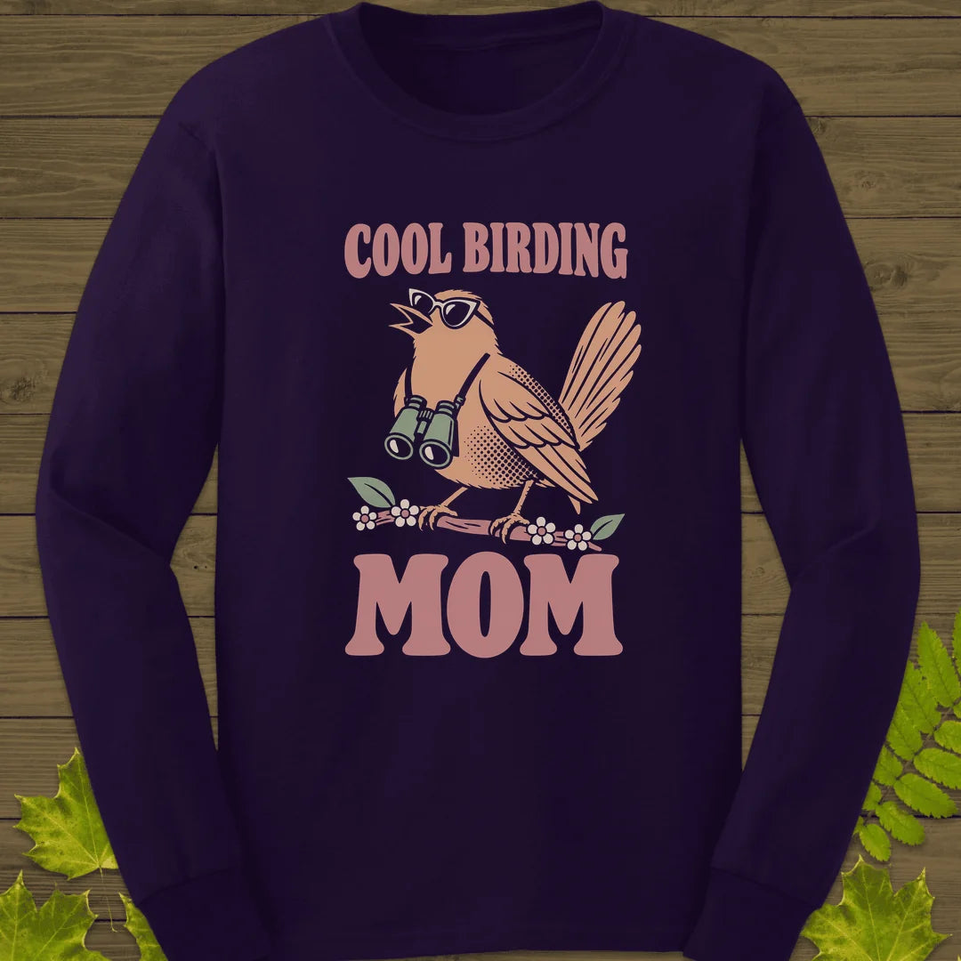 Cool Bird Mom Long Sleeve in Purple
