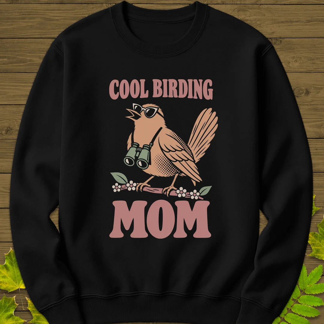 Cool Bird Mom Sweatshirt in Black