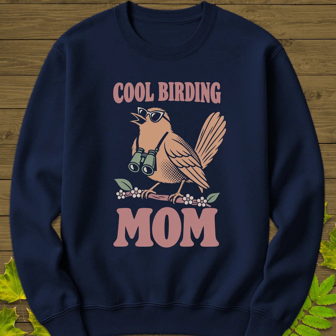 Cool Bird Mom Sweatshirt in Navy