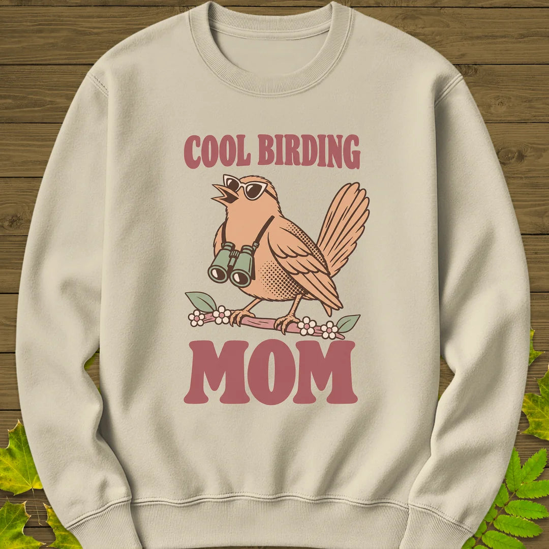 Cool Bird Mom Sweatshirt in Sand