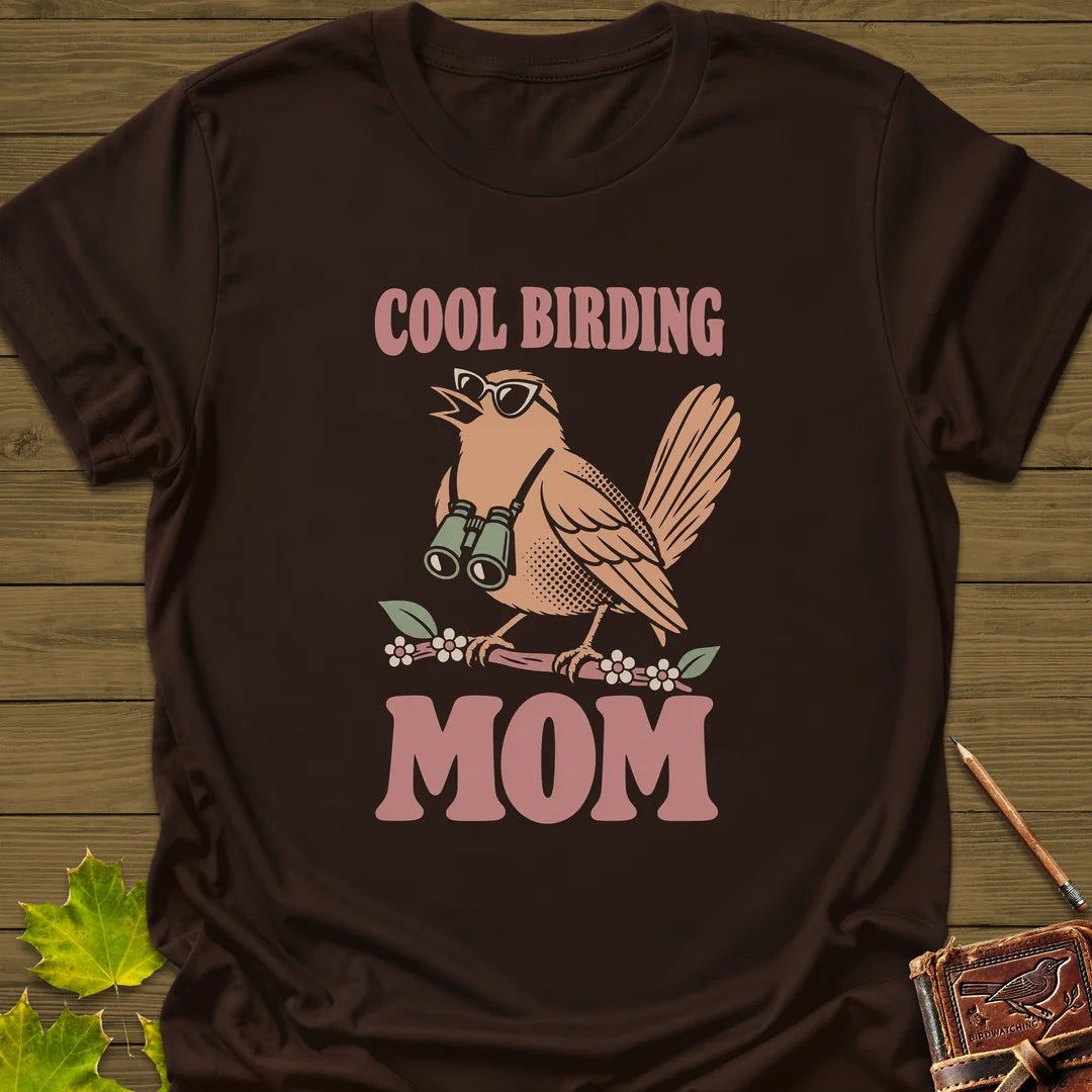 Cool Bird Mom T-Shirt in Dark Chocolate