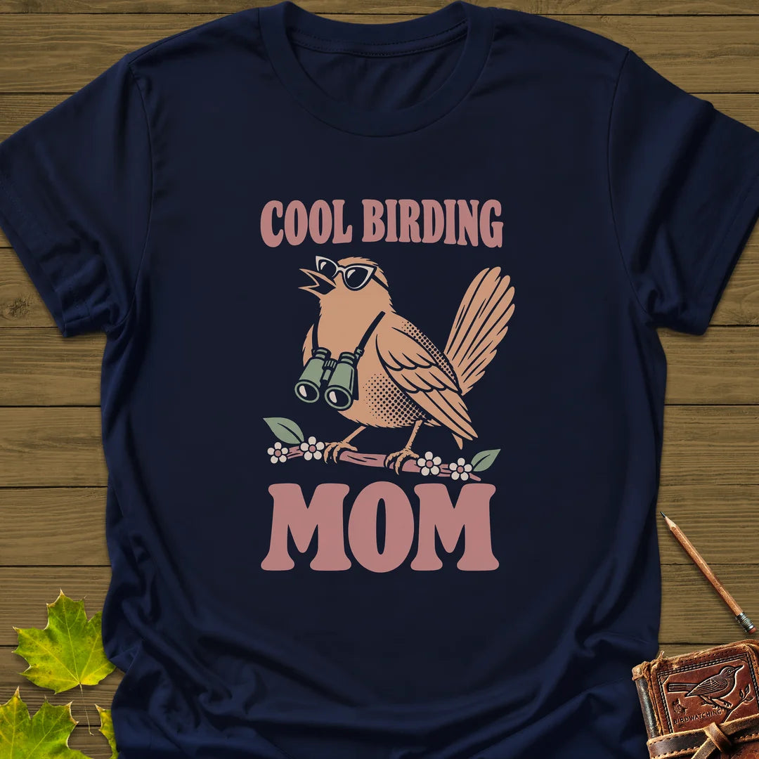 Cool Bird Mom T-Shirt in Navy