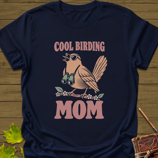 Cool Bird Mom T-Shirt in Navy