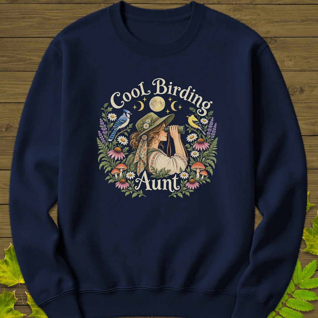 Birding Aunt Sweatshirt in Navy