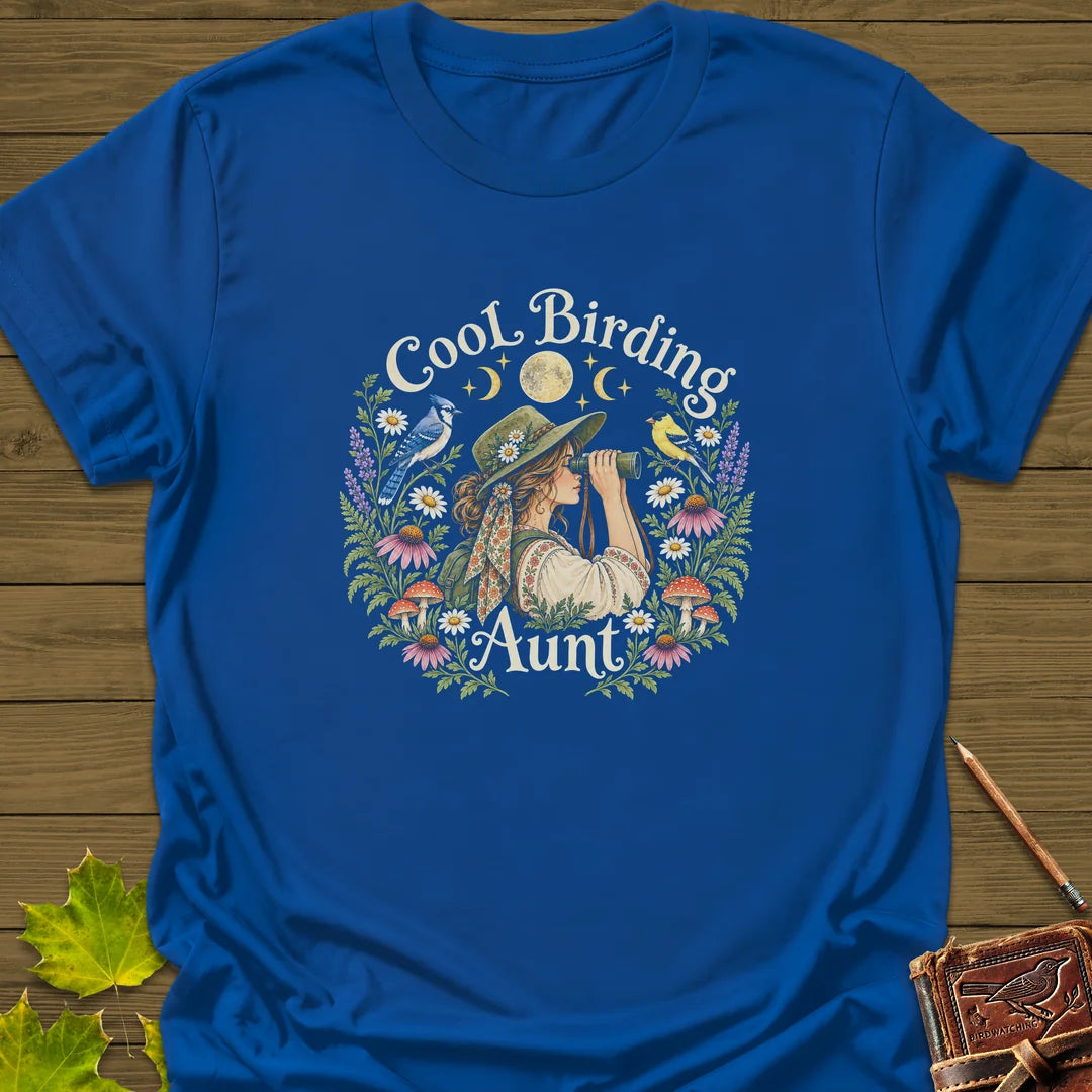 Birding Aunt T-Shirt in Royal