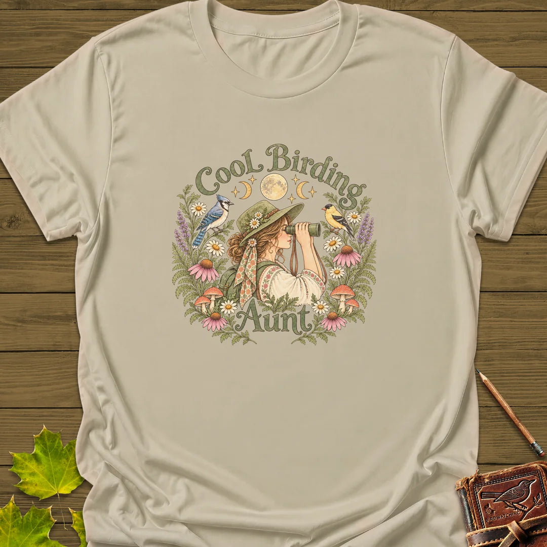 Birding Aunt T-Shirt in Sand