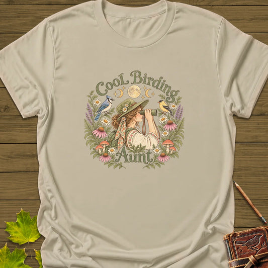 Birding Aunt T-Shirt in Sand