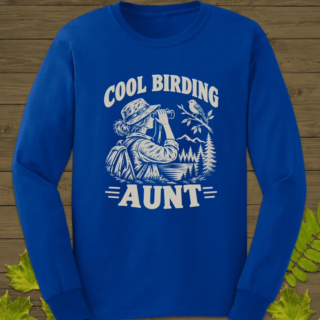 Cool Birding Aunt Long Sleeve in Royal