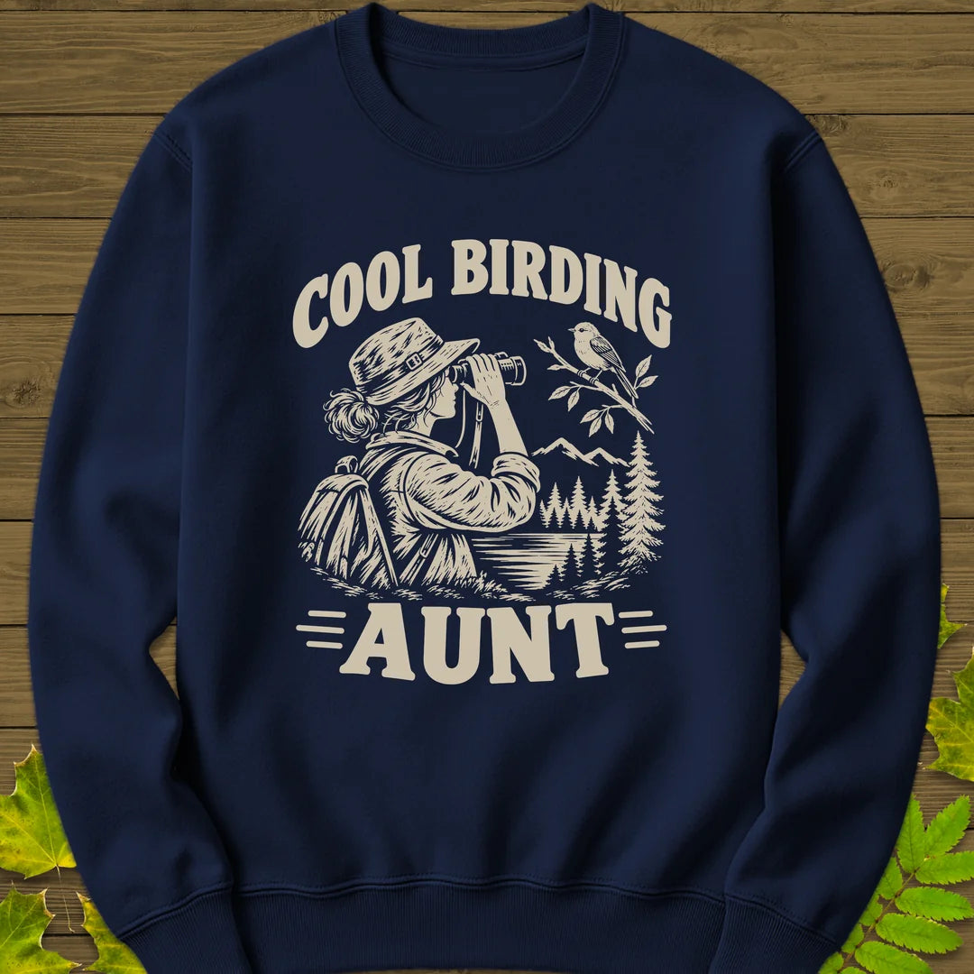 Cool Birding Aunt Sweatshirt in Navy