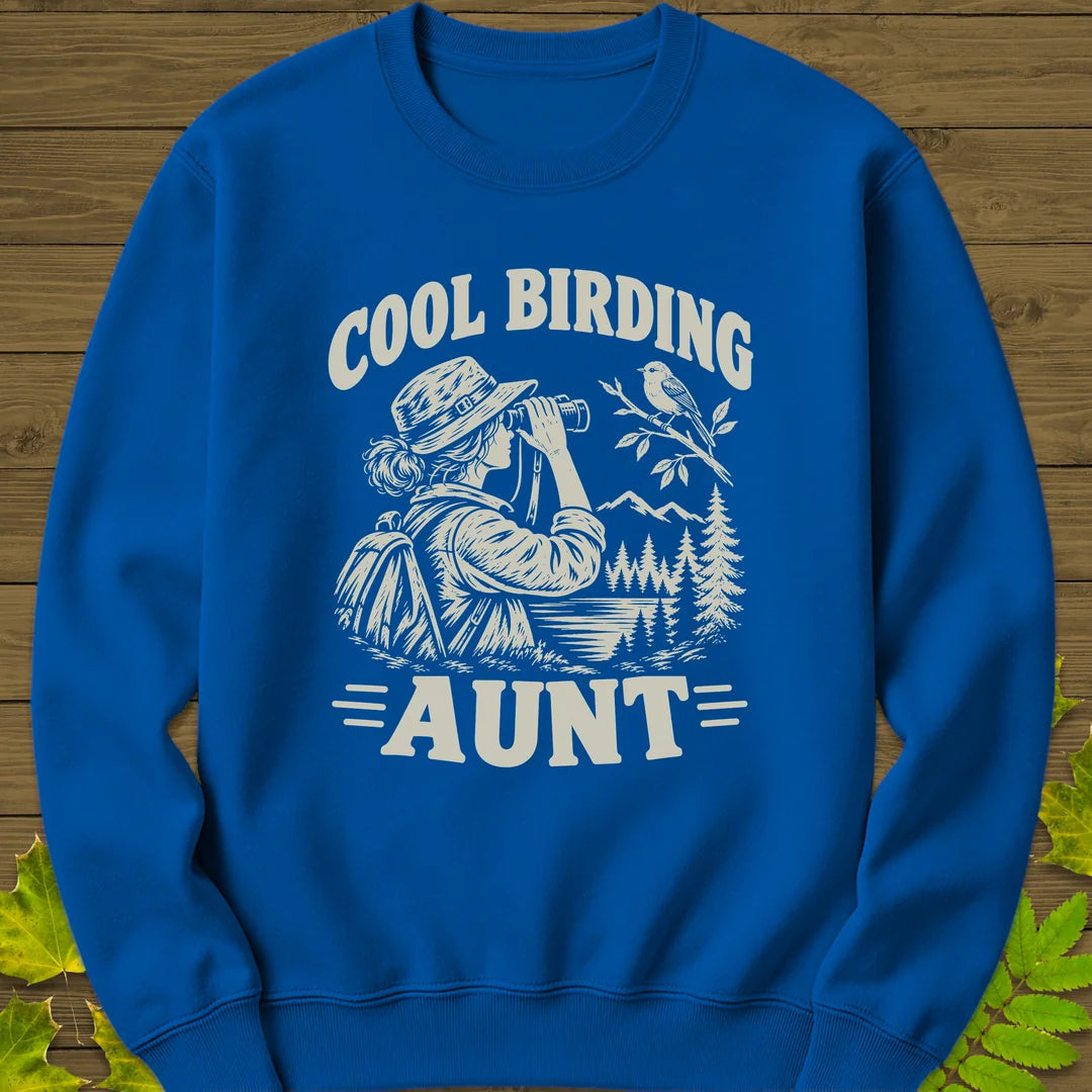 Cool Birding Aunt Sweatshirt in Royal