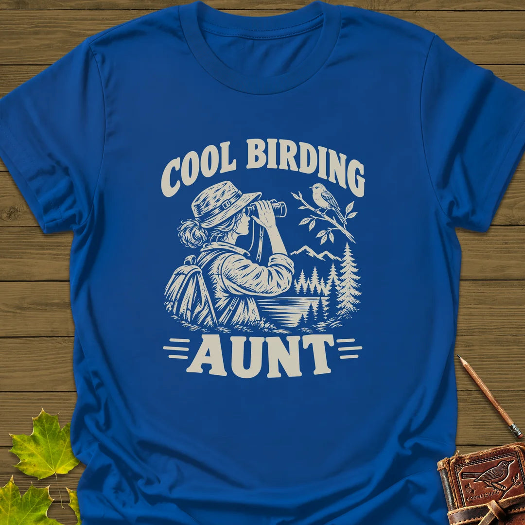 Cool Birding Aunt T-Shirt in Royal