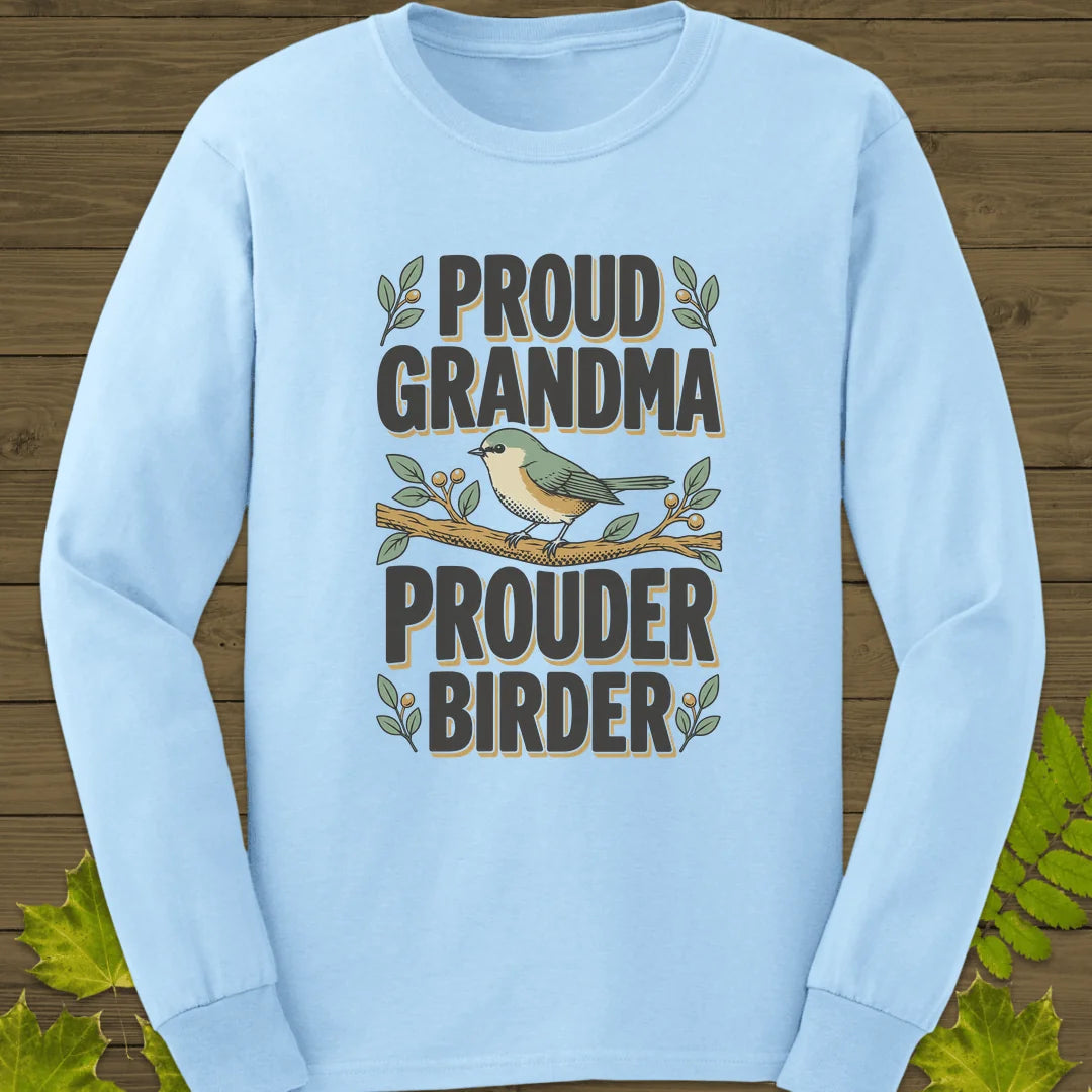 Prouder Birder Long Sleeve in Light Blue