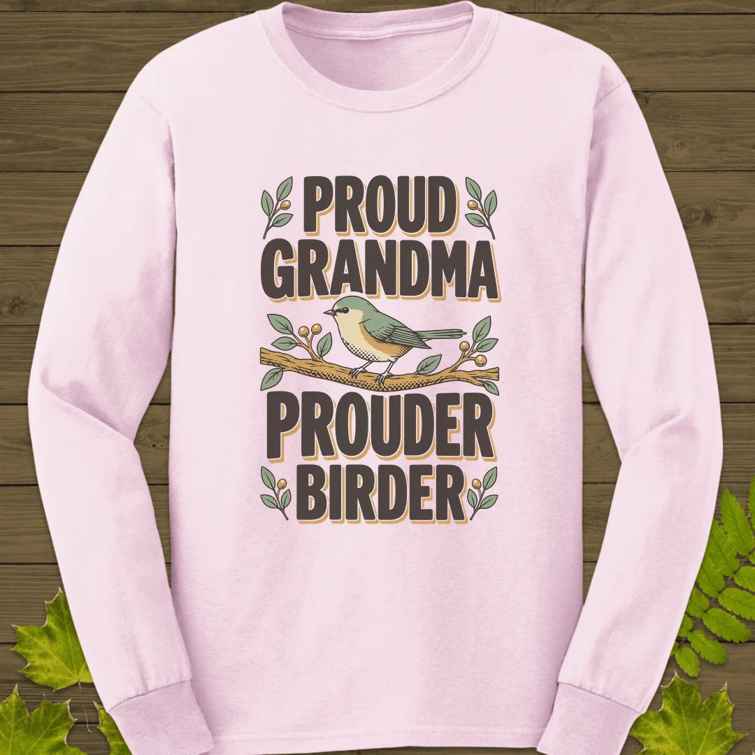 Prouder Birder Long Sleeve in Light Pink