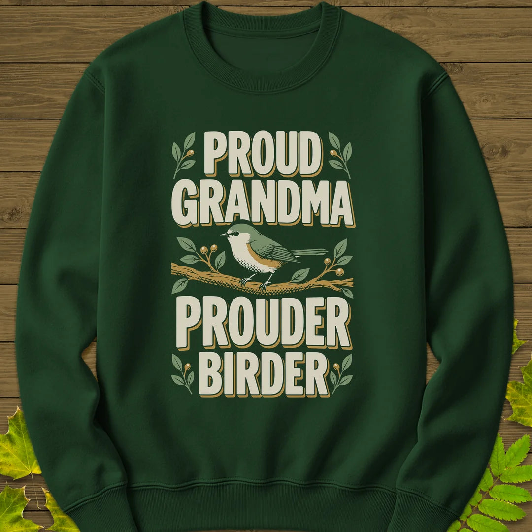 Prouder Birder Sweatshirt in Forest Green