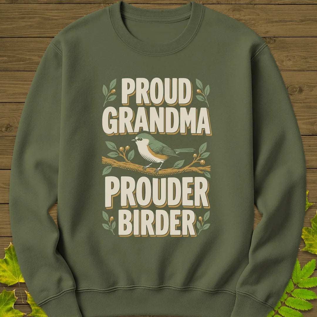 Prouder Birder Sweatshirt in Military Green