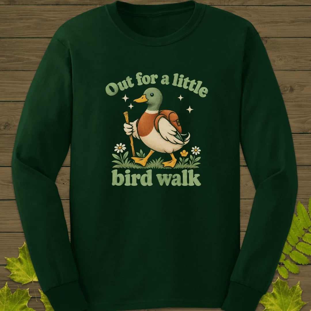 Bird Walk Long Sleeve in Forest Green