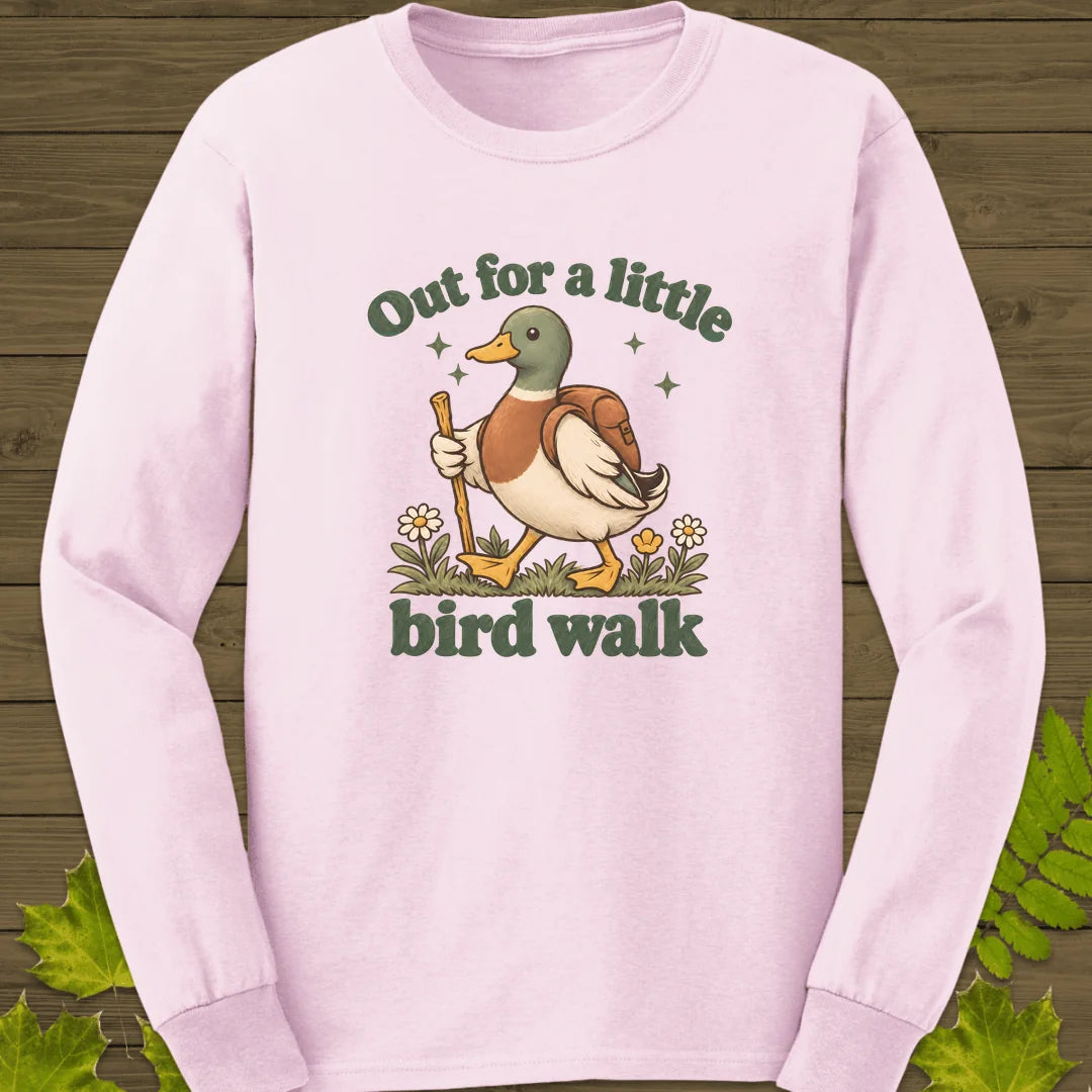 Bird Walk Long Sleeve in Light Pink