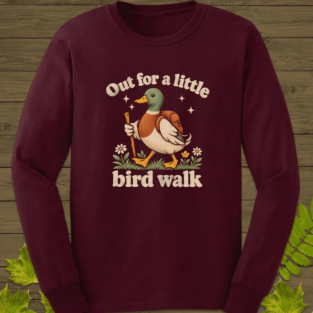 Bird Walk Long Sleeve in Maroon