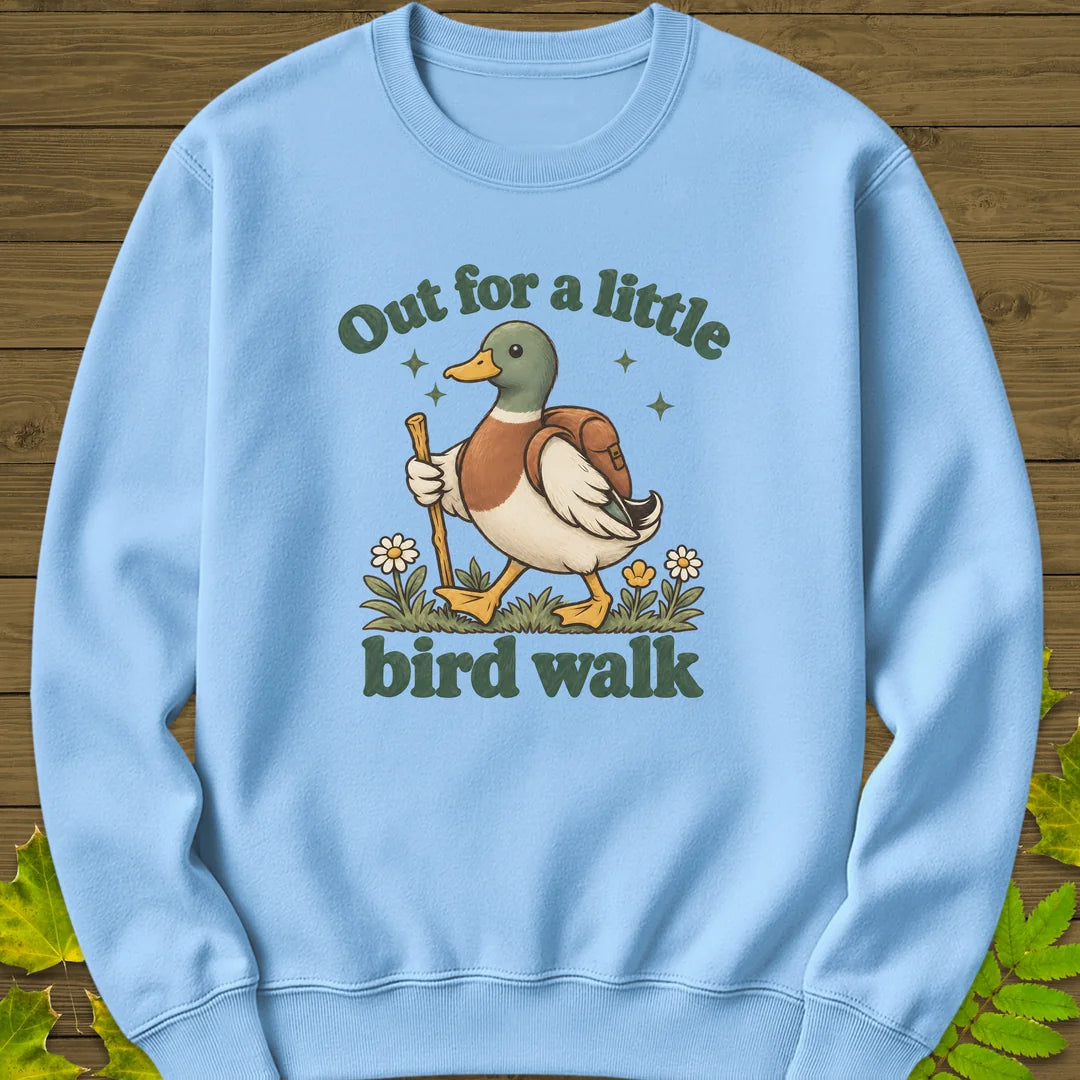 Bird Walk Sweatshirt in Light Blue