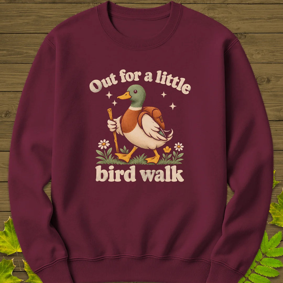 Bird Walk Sweatshirt in Maroon