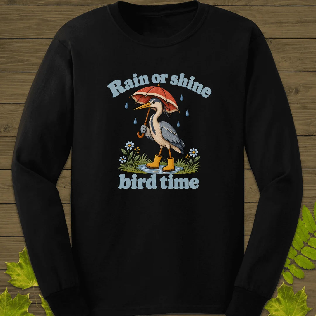 Rain Or Shine Birder Long Sleeve in Black